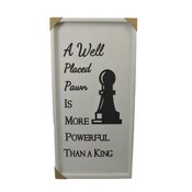 Wholesale - 16"x31.5" CHESS WELL PLACED PAWN ENGRAVED MDF W/ WOOD FRAME C/P 4, UPC: 651961792819